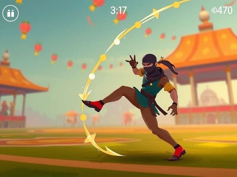 Agile Kick Ninja gameplay screenshot showing ninja character in action