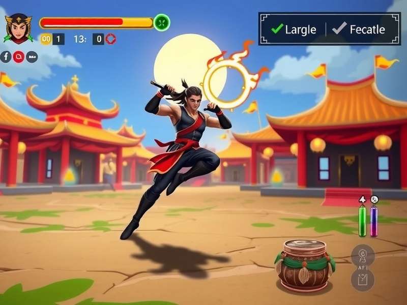 Agile Kick Ninja character performing special moves