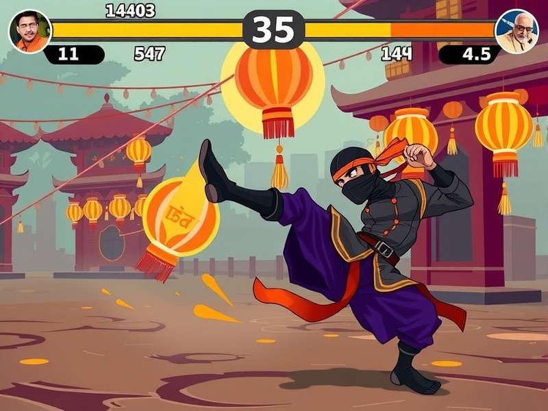 Agile Kick Ninja festival event with Indian cultural elements